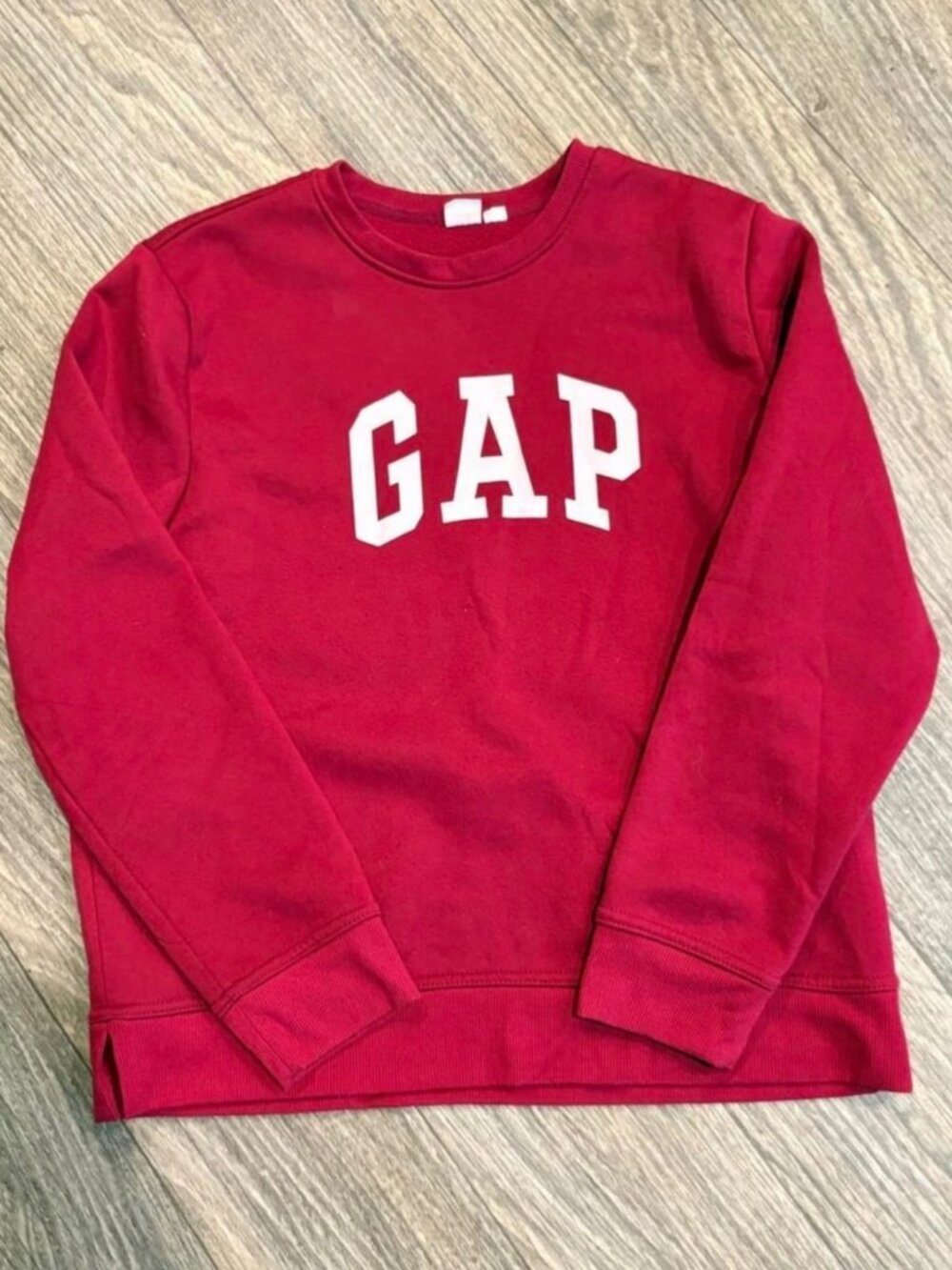 Women's Burgundy Crewneck Graphic Sweatshirt Size L